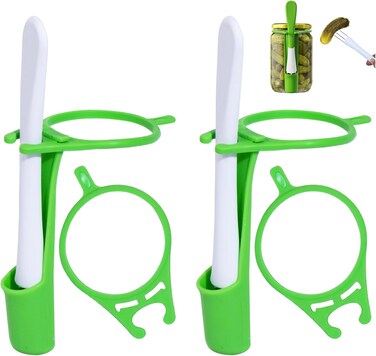 2 Pieces Pickle Fork Tool Sets, Kitchen Pickle Fork 304 Stainless Steel Pickle Grabber for Jar Pickle Holder