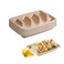 Ebonee Disposable Taco Holders with 3 Dividers, Paper Taco Plates for Stand 3 Tacos, Paper Taco Plates Container for Party Taco Bar Supplies (15 Pack)