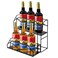 Mezchi 6 Bottle Coffee Syrup Organizer Rack, 2 Tier Coffee Syrup Holder for Coffee Bar, Syrup Bottle Holder Stand for Coffee Bar Organizer, Storage for Syrup, Wine, Dressing
