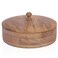 Handcrafted Wooden Mexican Tortilla Warmer Basket Indian Chapati Roti Bread Holder Box Pancake Keeper Serveware Hot Pot Casserole Dish With Lid Home Kitchen Dining Decor, Natural Brown, 9 x 3 Inches