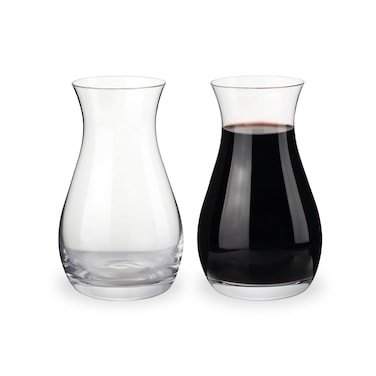 2-pack Single Serving Wine Carafe Glasses, 11 oz Individual Wine Decanter, Small Carafe for Wine Dinner Parties, Tastings, Bars, Restaurants