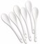 MIUFA 6PCS Porcelain White Coffee Spoons Espresso Spoons Tea Sauce and Desserts Ceramic Spoons