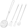 4 Pieces Chocolate Dipping Tool Fork, Candy Coating Set, Fondue, 3-Prong, 2-Prong, Ball Fork, Slotted Spoon Dipper Skimmer Supplies Kit for Pralines Truffles Chocolates Handmade Dessert Making Kitchen