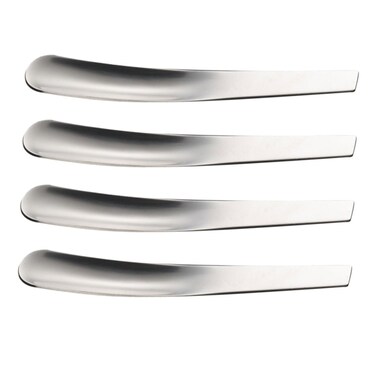 SHOWERORO 4Pcs Stainless Steel Spoons Kitchen Spoons Breakfast Spoons Ideal for Desserts and Serving and Stylish Design