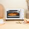 Mainstays 4 Slices Toaster Oven with 3 Settings, includes Baking Rack and Pan, Arctic White, New