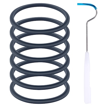 6pcs Replacement Gasket, Rubber Sealing Ring Blender Replacement Parts with Dismantling Hook Compatible with Nutribullet Pro 900w