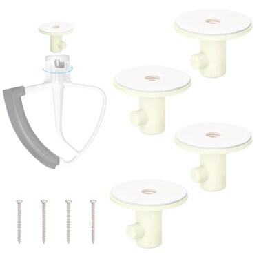 4 Pcs Stand Mixer Attachment Holders Kitchen Accessory Organizer Compatible with Kitchenaid Mixer Attachments,With Screw