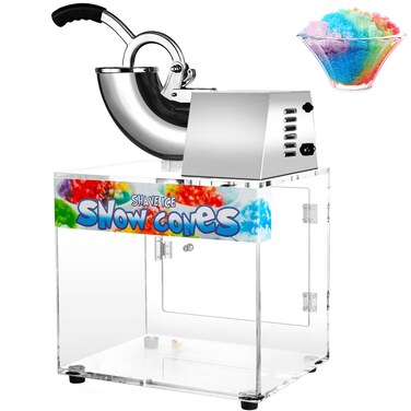 VNN 48L Snow Cone Machine, 500LB/H Commercial Shaved Ice Machine, 300W Electric Ice Shaver Machine, Suitable for Party Activities, Family Gatherings, Events