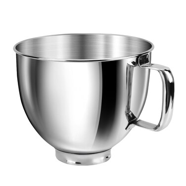 JEASOM 5QT Kitchenaid Mixer Bowl, 304 Stainless Steel Mixing Bowl Replace for KitchenAid Classic&amp;Artisan 4.5/5QT Tilt-Head Mixer, Non-Slip Handle Designed for Kitchen Aid Bowl