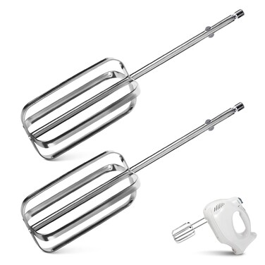 HASANBAR Hand Mixer Attachments, Hand Mixer Beaters Compatible with Hamilton Beach Hand Mixers 62682RZ, 62692, 62695V, 64699, Replacement Parts for Hamilton Beach Hand Mixer Beaters, 2 Pack