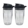 Replacement juicer personal jar 18oz cup to go lid（Pack of 2pcs) Compatible with NutriBullet Blender Combo（ZNBF30400Z/ZNBF30500Z）/Select Blender 1200（NB07200-1210） /PRO 1000 Blender