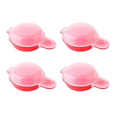 4 PCS Microwave Egg Cooker, Mini Egg Poacher Cooker, Quick and Simple Omelette Maker for Egg Sandwich, Egg Hamburg