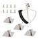 KLOWOAH Stand Mixer Attachment Holder Compatible with Kitchenaid Attachments,for Flat Beater,Flex Edge Beater,Wire Whip,Dough Hooks,Stainless Steel Hangers (Pack of 4)