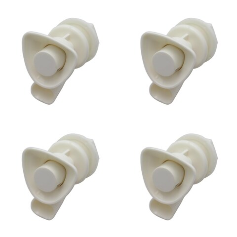 Maxmoral 4pcs Cooler Water Spigot, White Push Button Spigot Water Cooler Compatible with Rubbermaid Gott Cooler Valve