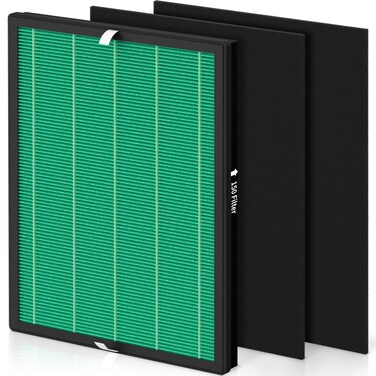 FCFMY 1 Pack 150 True HEPA Replacement Filter Set for Coway Airmega 150 Air Purifi er with 2 Activated Carbon Filters, Part Number AP-1019C-FP
