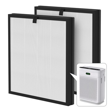 F1 Replacement Filter Compatible with Ameifu F1 H13 HEPA Double-Sided Air Filter Purifier for Home Large Room Up to 2200 Sq Ft, 3-in-1 filter of pre-filter, HEPA and Activated Carbon, 2 Pcs (1 Set)