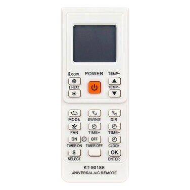 KT-9018E Replacement Universal Air Conditioner Remote Control 4000 in 1 fit for Most A/C Air Conditioner Toshiba Panasonic Sanyo NEC Fujitsu LG Aux and More