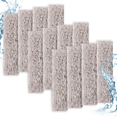 NQEUEPN 12pcs Ammonia Reducer Filter Pads for Aqueon, Fish Tank Replacement Filter Pads Carbon Filter Pads Compatible with Aqueon QuietFlow LED PRO Model 10