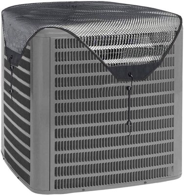 L.E.D STEP Air Conditioner cover Air Conditioner Leaf Guard Central Keeps Out Leaves Cottonwood and Debris-Black (28X28)