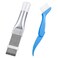 Air Conditioner Condenser Fin Comb Cleaner kit 2Pcs, Air Conditioner Fin Cleaner Brush Kit, Kitchen Appliances Coil Whisk Clean Brush Stainless Steel Metal Fin Comb, Evaporator Radiator Repair Tool