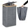 100L Recycling Bin for Kitchen Indoor Home, Large Capacity 26 Gallon Recycle Bin with Lid Removeable Reusable Inner Bag for Bottle Can Glass Waste Plastice Stickers, Kitchen Recycling Bin, Grey