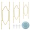 COMNICO 3pcs Plate Hanger for Wall, Stainless Steel 6 8 10 Inch Plate Hangers Invisible Decorative Wire Plate Holder with 3 Pack Wall Hooks and 15pcs Transparent Rubber Tip(Gold)