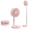 Weeuus Portable Rechargeable Floor Fan,7200Mah Battery Operated Standing Fan,Working Time 6~24 Hours Stretchable Standing Table Fan for Bedroom and Home Kitchen Outdoor Camping (Pink)