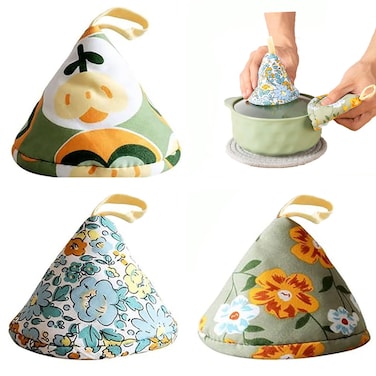 3 PCS Hot Pot Lid Handle Oven Mitt Cast Iron Handle Cover Pot Pan Handle Covers Heat Resistant Casserole Pot Lid Knob Cover Hand Protector Pot Knob Grabber Holder for Kitchen Baking Cookware