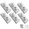 CHUNCHE 6PCS Cutlery Rests Stand for Chopsticks Spoon Fork, 304 Stainless Steel Flatware Holder, For Dining Table Hotel Restaurant (Silver, 10.2 X 4.5 X 1.5cm)