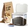 Pet Food Container 5 lbs &ndash; Dog/Cat Food Storage Container with Lids BPA Free, 5 lbs Rice/Flour Storage Dispenser for Cereal &amp; Garin, White
