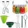 Lawei 8 Pcs Canning Kit, Stainless Steel Canning Supplies Starter Kit, Canning Rack Canning Essentials Tools Set for Mason Jars Home Canning Jars, Kitchen Tool Anti-Scald Clip Suit