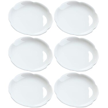 Sizikato 6pcs White Porcelain Tea Coaster, 3.3-Inch Tea Bag Coaster