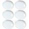 Sizikato 6pcs White Porcelain Tea Coaster, 3.3-Inch Tea Bag Coaster
