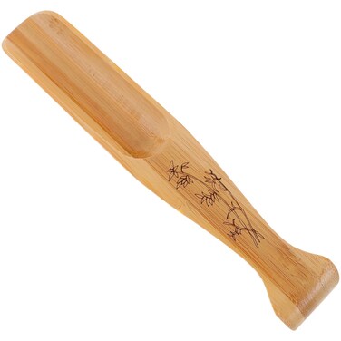 Yardwe Wooden Tea Scoop Chinese Kung Fu Loose Tea Measure Spoon Bamboo Tea Scoop Shovel for Home Teahouse Office