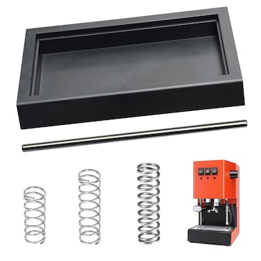 Low Profile Thin Drip Tray &amp; 6 Bar 9 Bar 12 Bar OPV Spring Modification Kit &amp; Long Stainless Steel Tube, Compatible with Gaggia Classic Pro Traditional Espresso Coffee Machine Parts