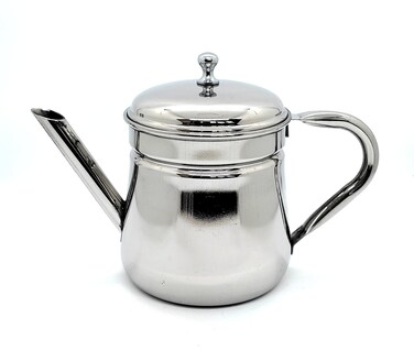 KERAM Percolator Coffee Pot, 13.52 fl oz / 400 ml, 6-8 Cup Capacity, Stainless Steel, portable coffee maker for camping pour over non electric