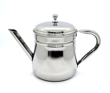 KERAM Percolator Coffee Pot, 10.14 fl oz (300 ml), 4-6 Cup Capacity, Stainless Steel, portable coffee maker for camping pour over non electric