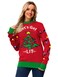 Christmas Sweater for Women Men Xmas Trees Ugly Warm Sweatshirt Festival Couples Adult Knit Pullover Red XXL