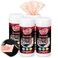 Nuanchu 4 Pack 240 Counts Cooktop and Microwave Cleaning Wipes Stove Oven Cleaner Dishwashing and Degreasing Wipes Cleaning Pads for Home and Kitchen Removes Food Stains Grime