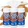 Threlaco 3 Pack 180 Count Wood Surfaces Wipes Wood Cleaner and Polish Wipes Wood Furniture Wet Wipes Cabinet Cleaner Wood Floor Wipes for Kitchen Bathroom Furniture Wood Floors Cabinet Cleaning