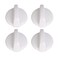 Emptty 4PCS White WB03T10282 Burner Control Knob, Gas Range Knobs Replacement for GE Replaces 1461063 AP4345833 PS2321074