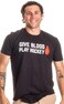 Ann Arbor T-shirt Co. Give Blood, Play Hockey   Funny Hockey Player Skater Goalie Coach Humor T-Shirt-(Adult, M) Black