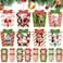 16 Pieces Christmas Hanging Photo Frame Ornaments Christmas Photo Ornaments Red and White and Green Present Box Picture Frame Ornaments for Christmas Tree Party Decorations