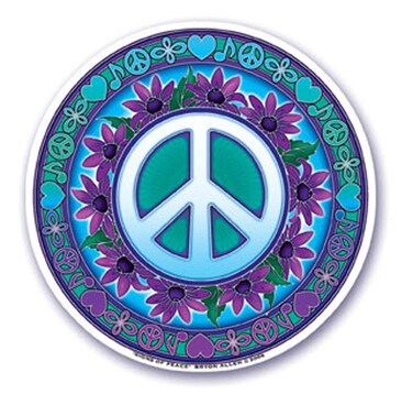 Mandala Arts 2-sided Window Stickers "Signs of Peace