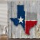 JAWO Texas Map Shower Curtain for Bathroom, Texas Flag on Rusty Rustic Wooden Board American Southwestern Profession Polyester Fabric Bath Accessories Curtains Decor with 12PCS Hooks 69X70 Inches