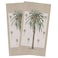 CosyBright 2 Pack Kitchen Towels and Dish Towels Sets, Khaki Tropical Coconut Palm Tree 18" x 28" Reversible Dishcloths Soft Cotton Tea Towel Absorbent Hand Towels for Kitchen Drying Dishes