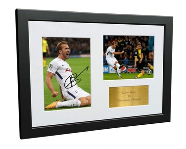 Kitbags &amp; Lockers A4 Signed Harry Kane Tottenham Hotspur Spurs Autographed Photo Photograph Picture Frame Gift 12x8 2