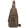 LUKZIJAES Genuine Leather Sling Bag for Men Crossbody Shoulder Chest Bags Pack Cowhide Casual Daypack Outdoor Travel Hiking Backpacks (#11-Coffee)