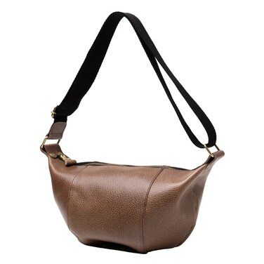 Mens Genuine Italian Crossbody Leather Bag Stylish One shoulder Bag With Inner Pocket and Adjustable Strap Crafted from Japan (Gray)