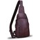 LRTO Genuine Leather Silng Bag for Women and Men Vintage Real Leather Sling Backpack Shoulder Crossbody Bag Chest Purse (Coffee)